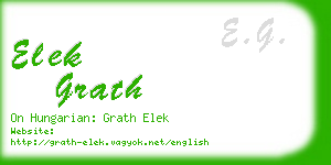 elek grath business card